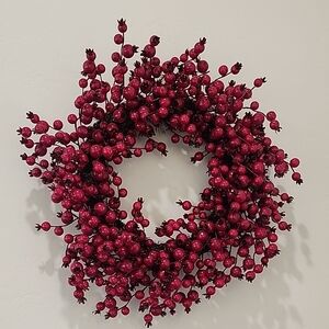 Festive Red Berry Holiday Wreath